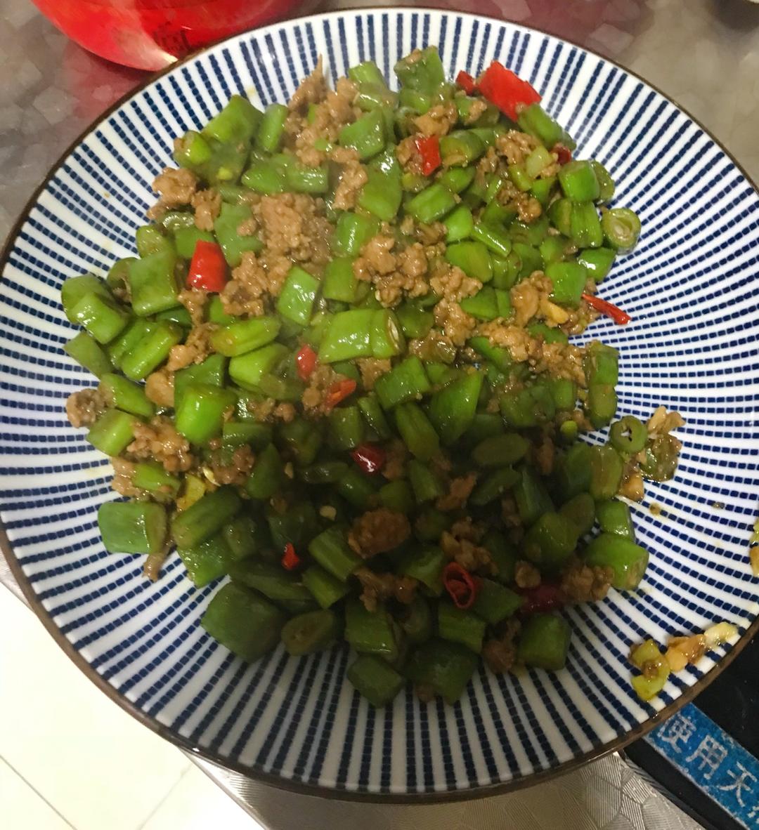 肉沫豆角下饭菜