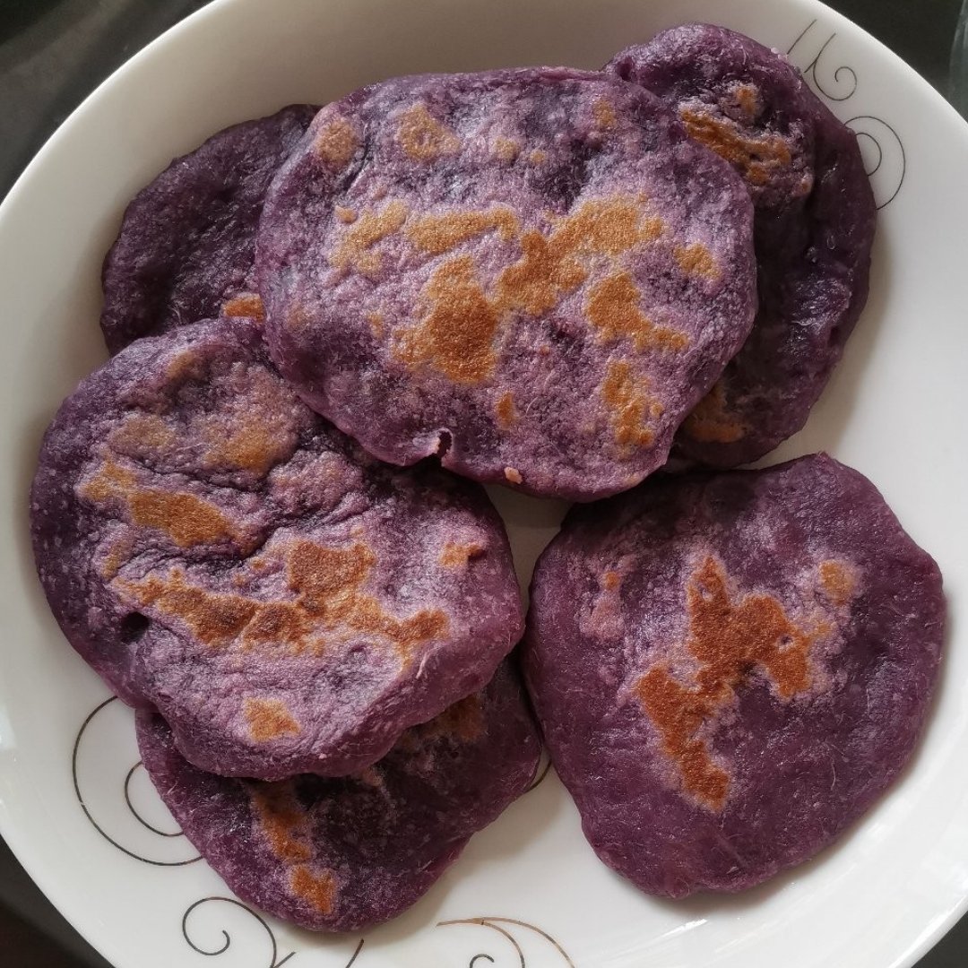 香甜软糯，比糕点更精致的紫薯饼！