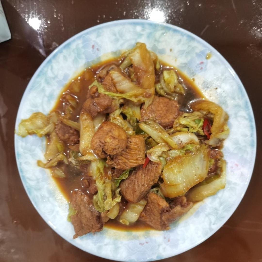 白菜炒肉
