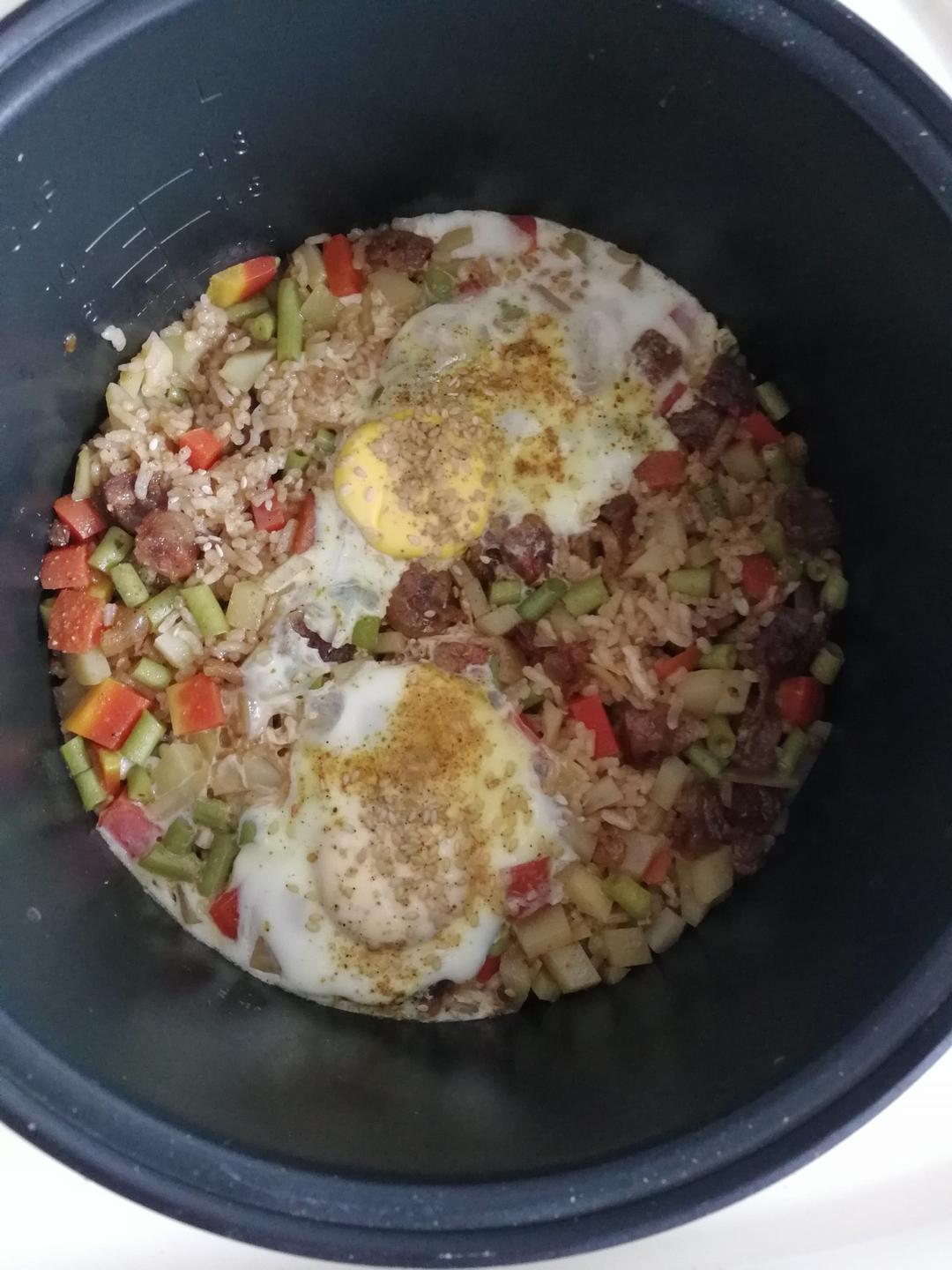 电饭锅版腊肠焖饭