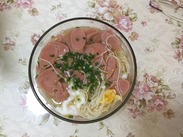 小葱麻油酱油面