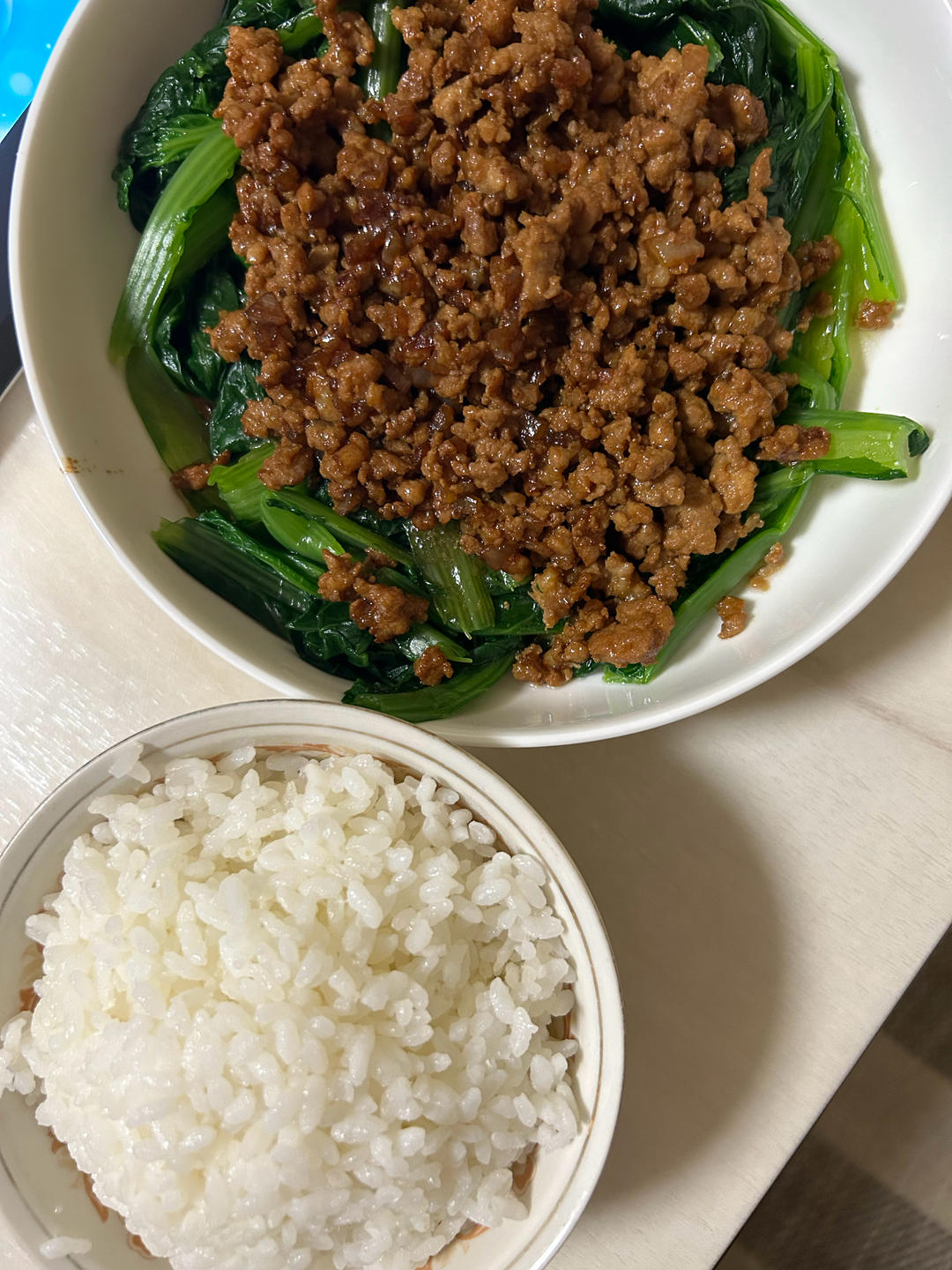 肉末小白菜