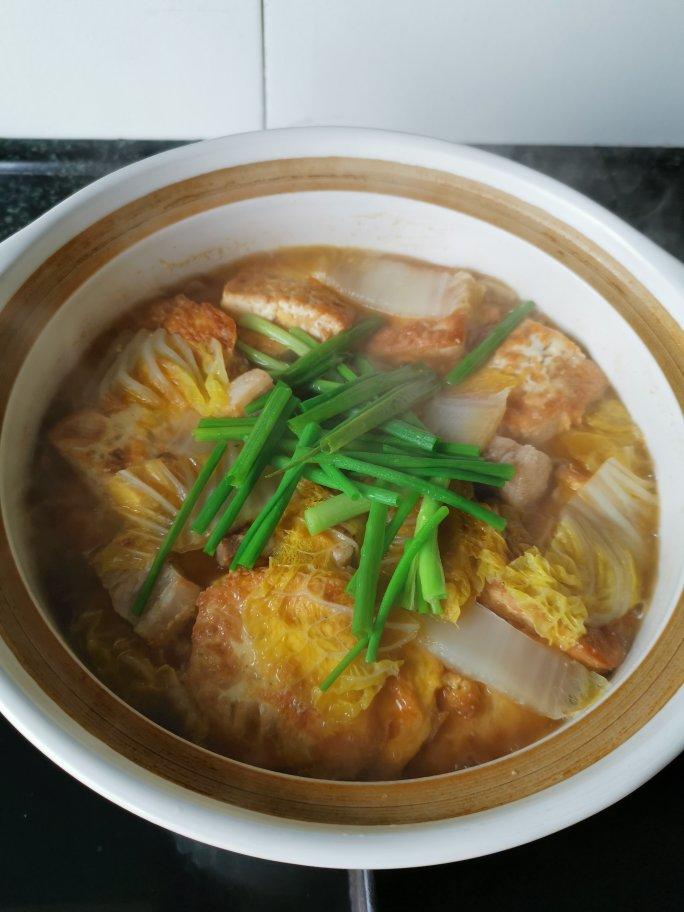 豆腐粉丝金针菇白菜煲