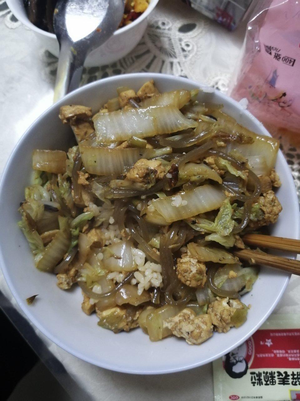 白菜豆腐炖粉条