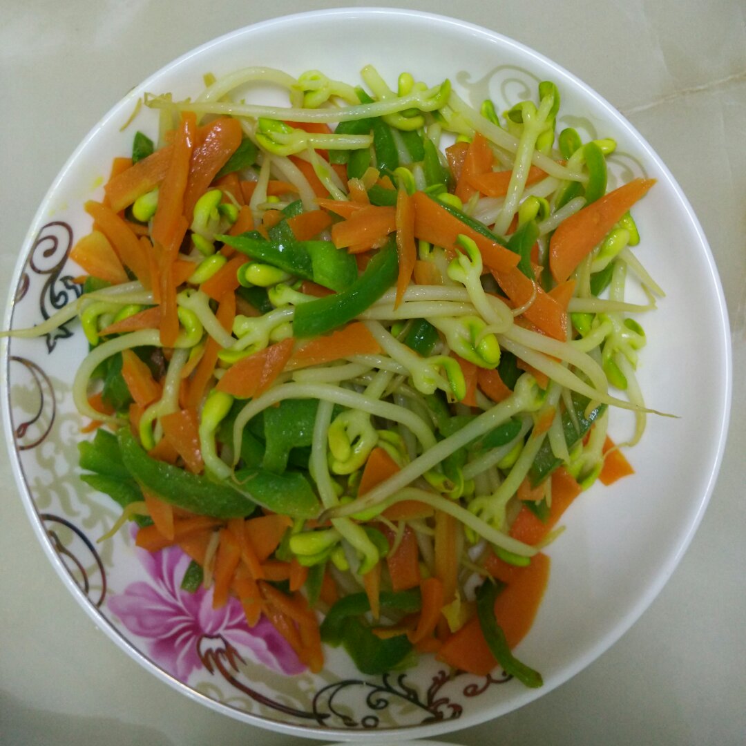 素炒黄豆芽