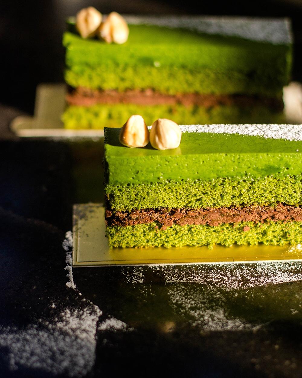 天际Yamanoha—香缇巧克力配抹茶慕斯蛋糕<熊谷裕子>