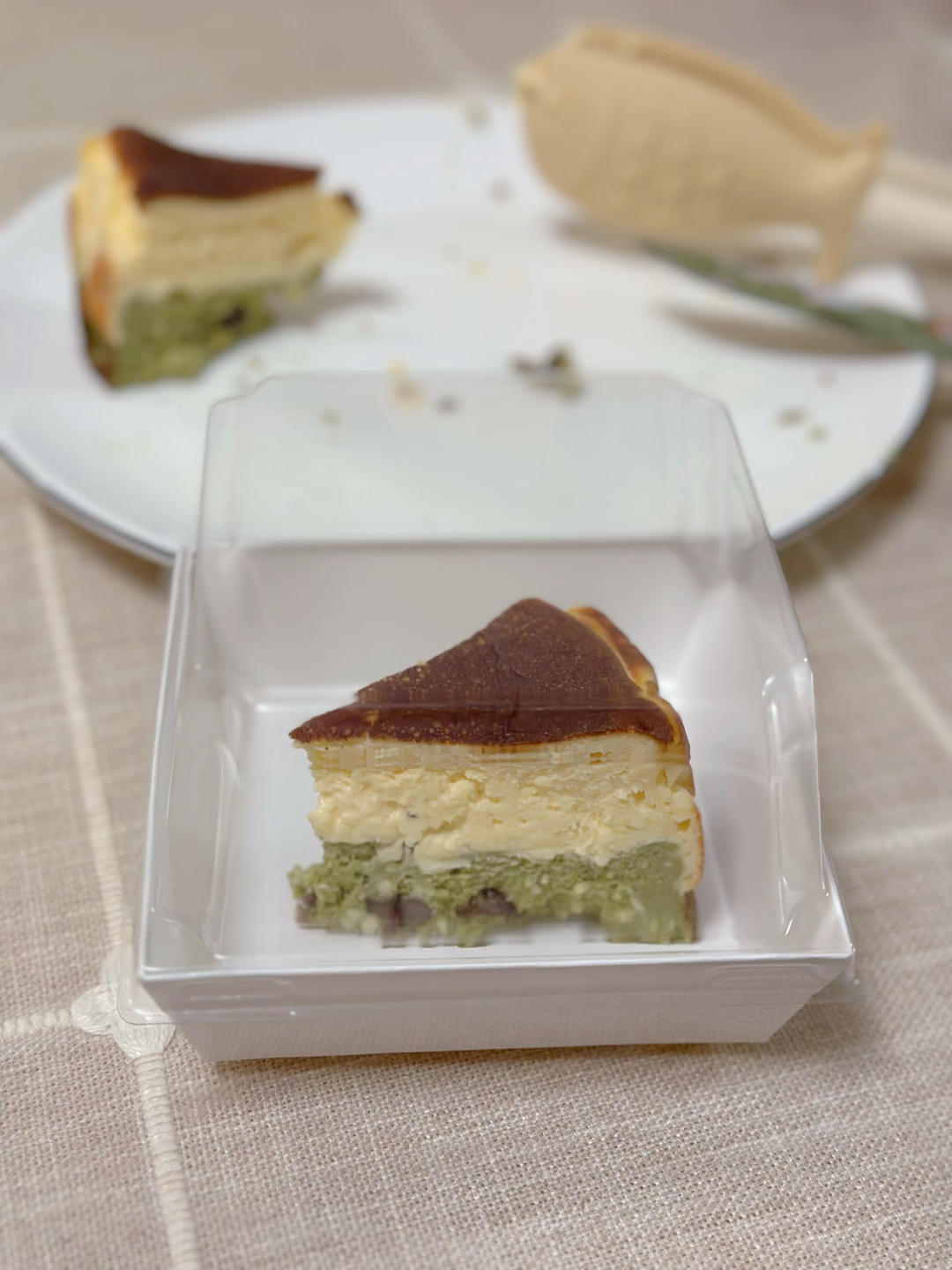 抹茶双色巴斯克芝士蛋糕