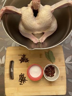 家庭版椒盐茶香熏鸡（附椒盐制作与常用两种熏制方法）的做法 步骤2