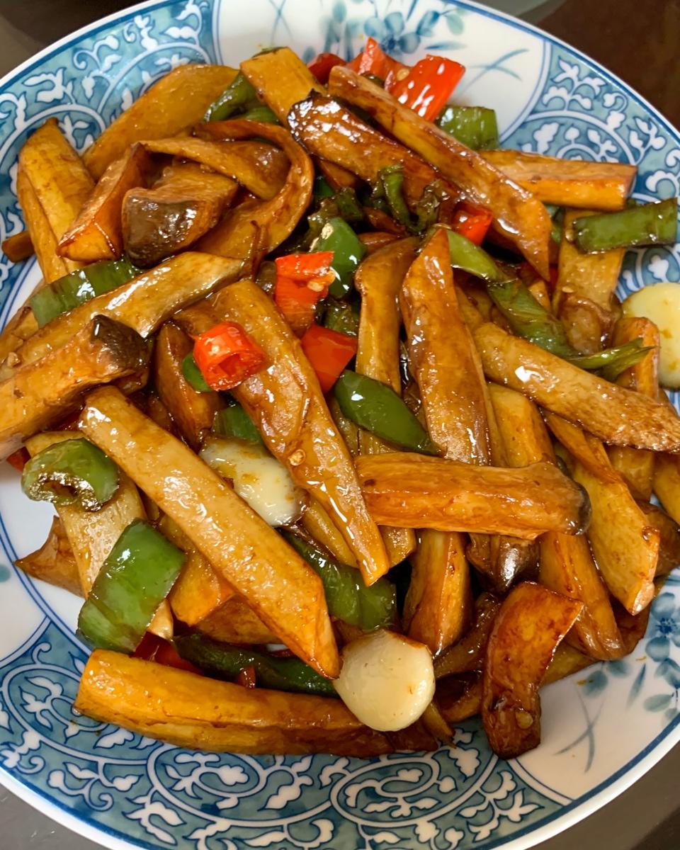 蚝油双椒手撕杏鲍菇，一口就会爱上它