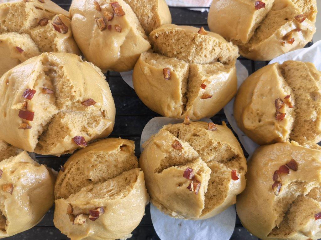 妥妥的红糖开花馒头