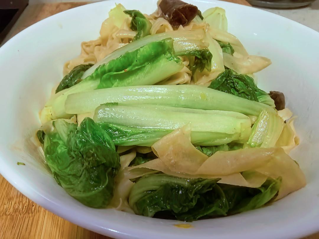 青菜炒豆皮