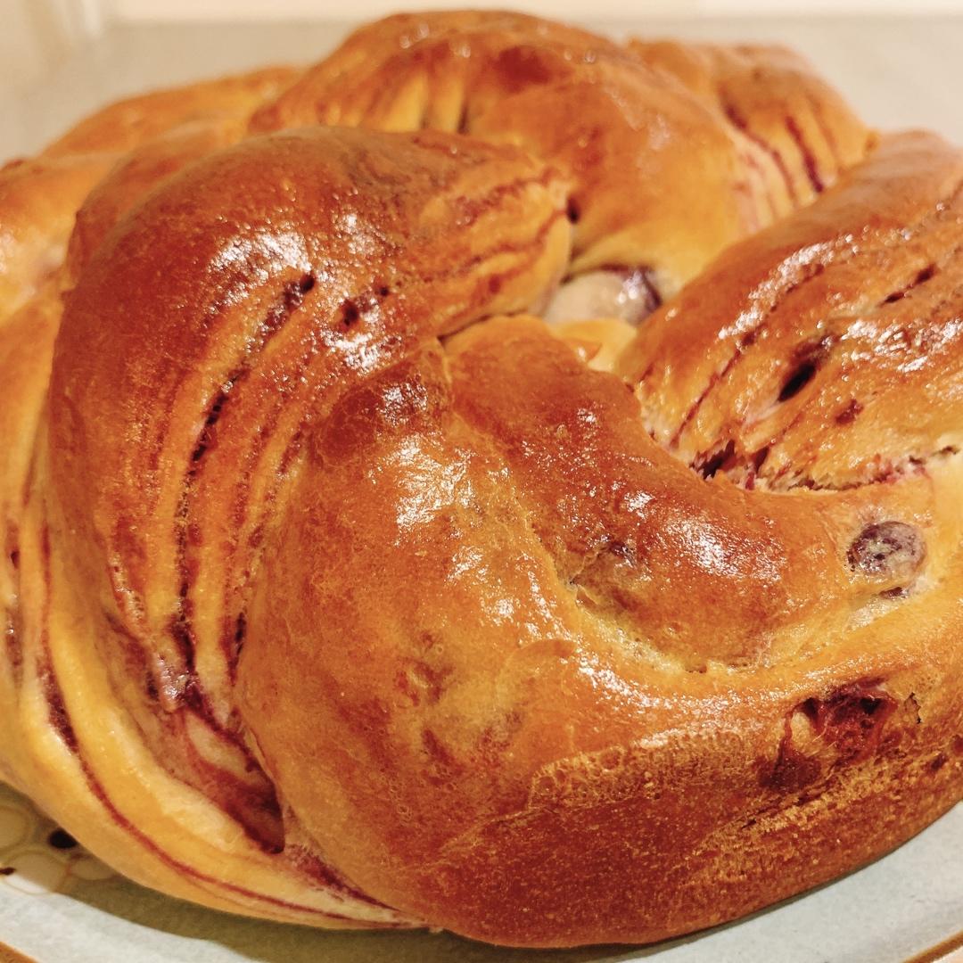 入门级不用揉出膜的手撕紫薯面包无黄油版