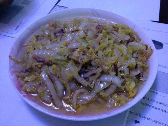 白菜烂糊肉丝