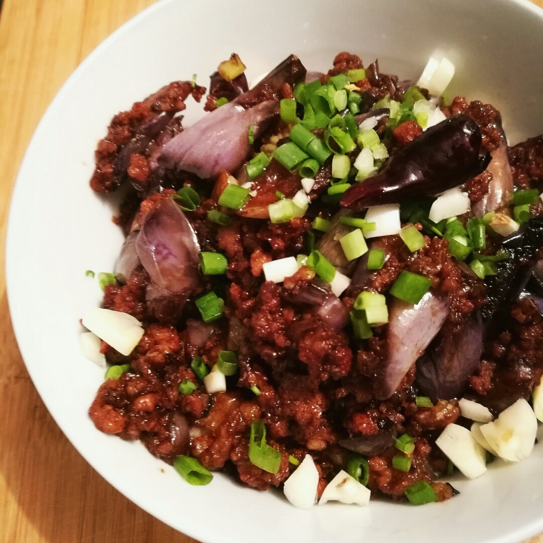 红烧肉沫茄子