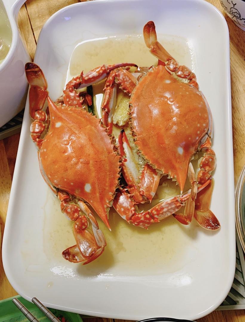 清蒸螃蟹（梭子蟹）