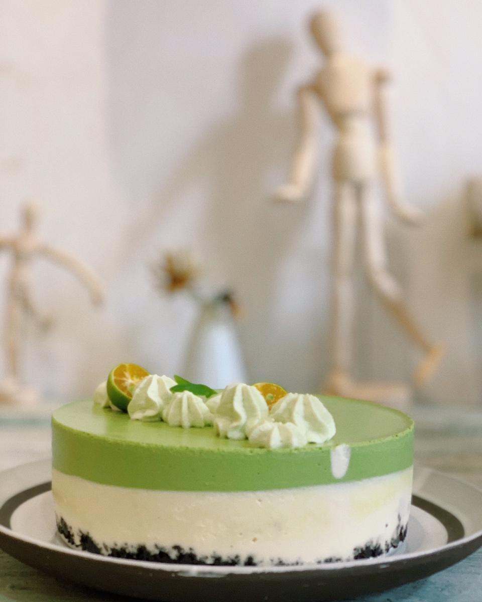 抹茶红豆冻芝士