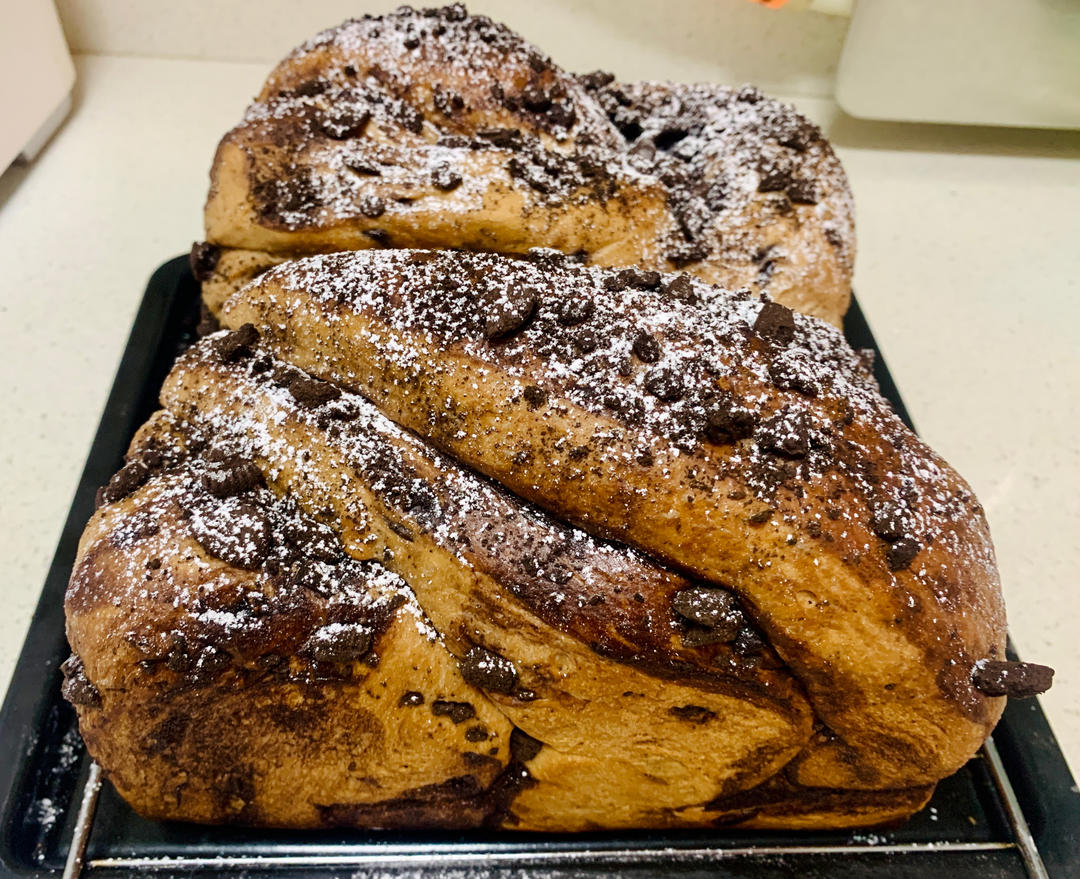 雪山巧克力吐司（巧克力奥利奥吐司面包）