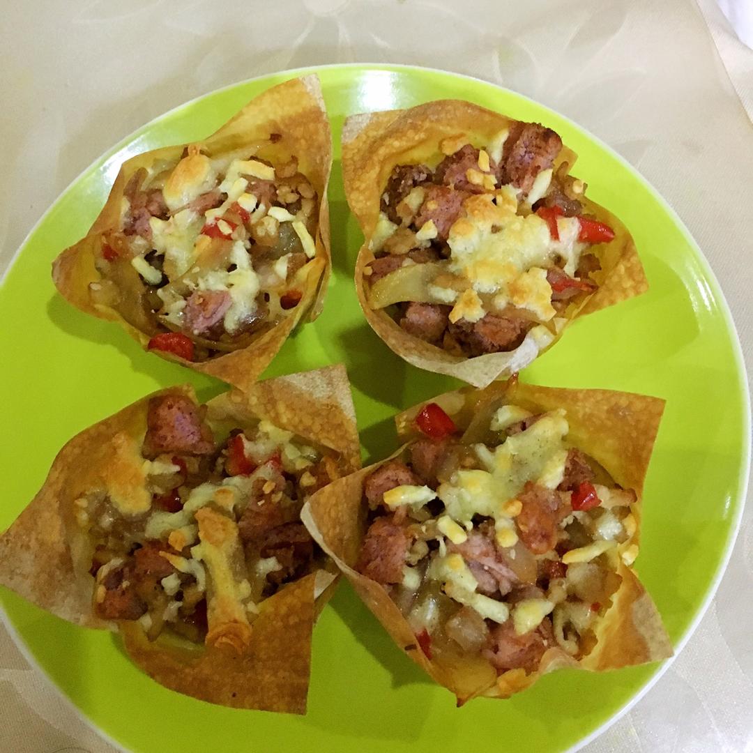 馄饨皮版杂菜杯