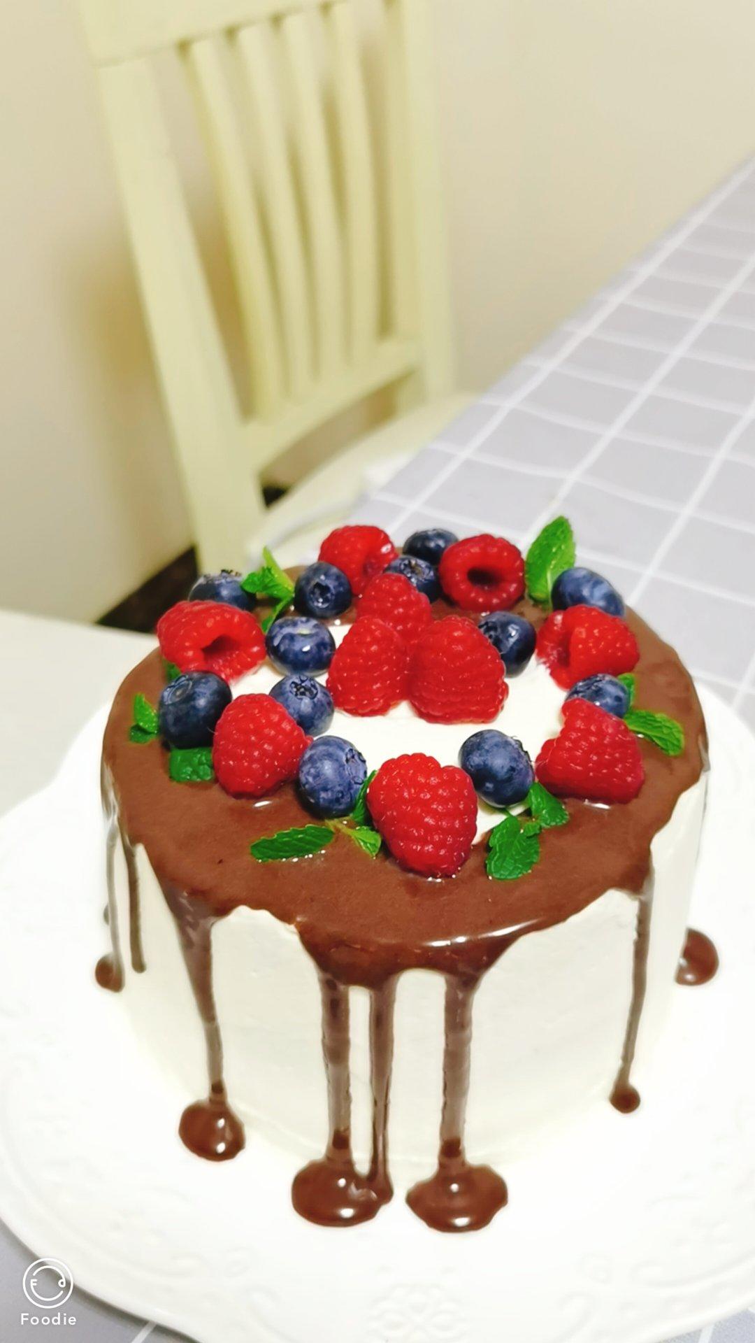 用抹面剩的奶油做淋面滴落（超级简单）