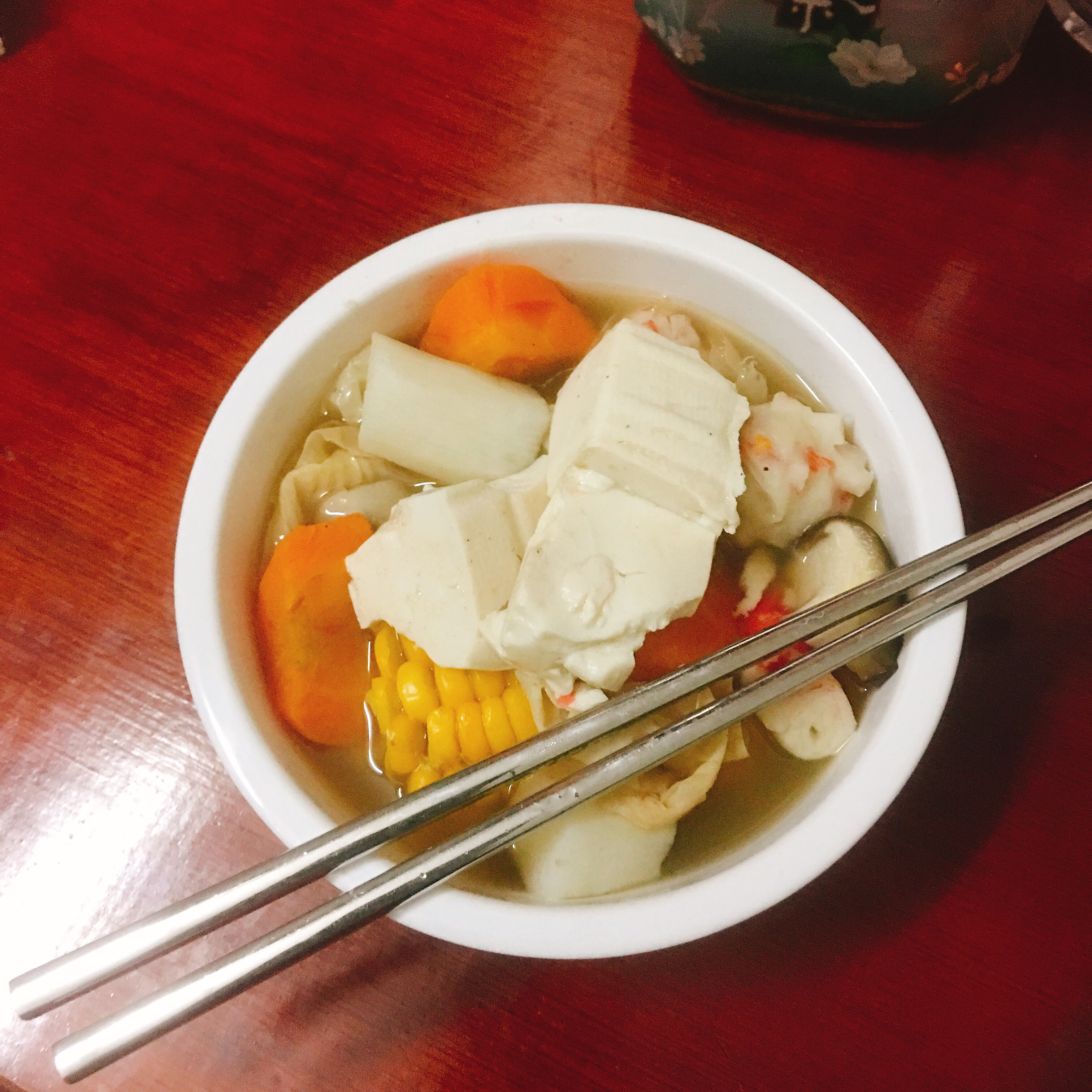 玉米胡萝卜山药汤的做法
