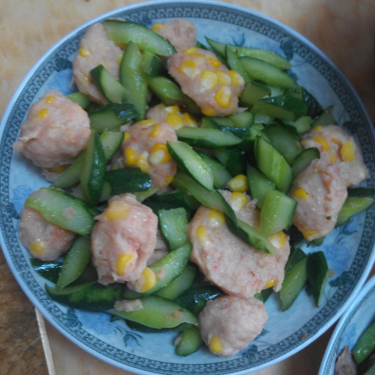 玉米鲜虾球