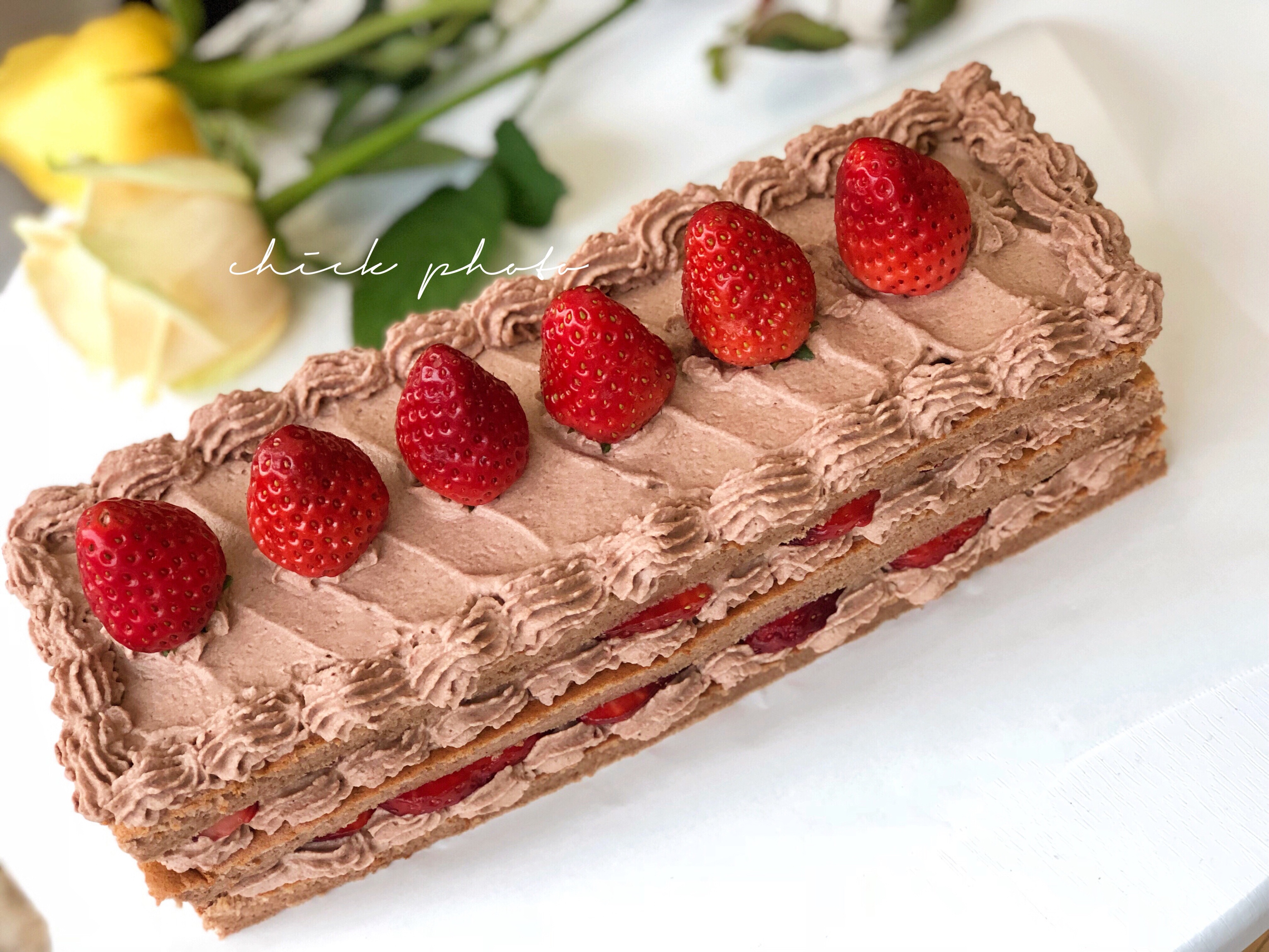 巧克力草莓城堡蛋糕『零失败超好吃高颜值』的做法