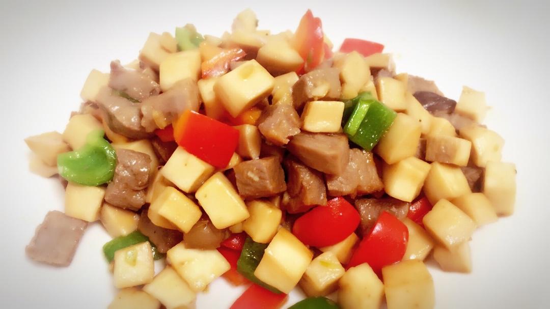 家常菜~杏鲍菇烧牛肉粒