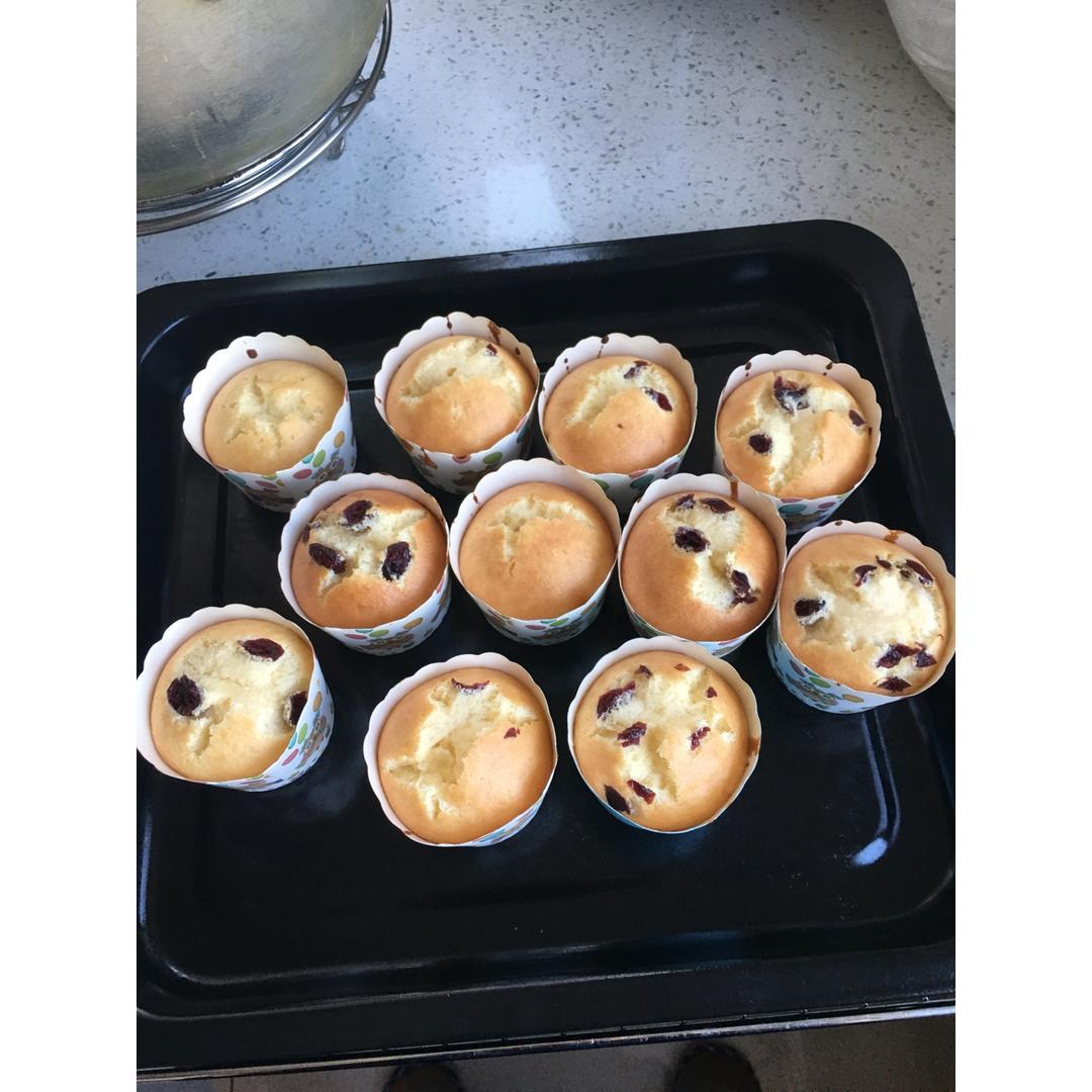 蔓越莓纸杯戚风小蛋糕