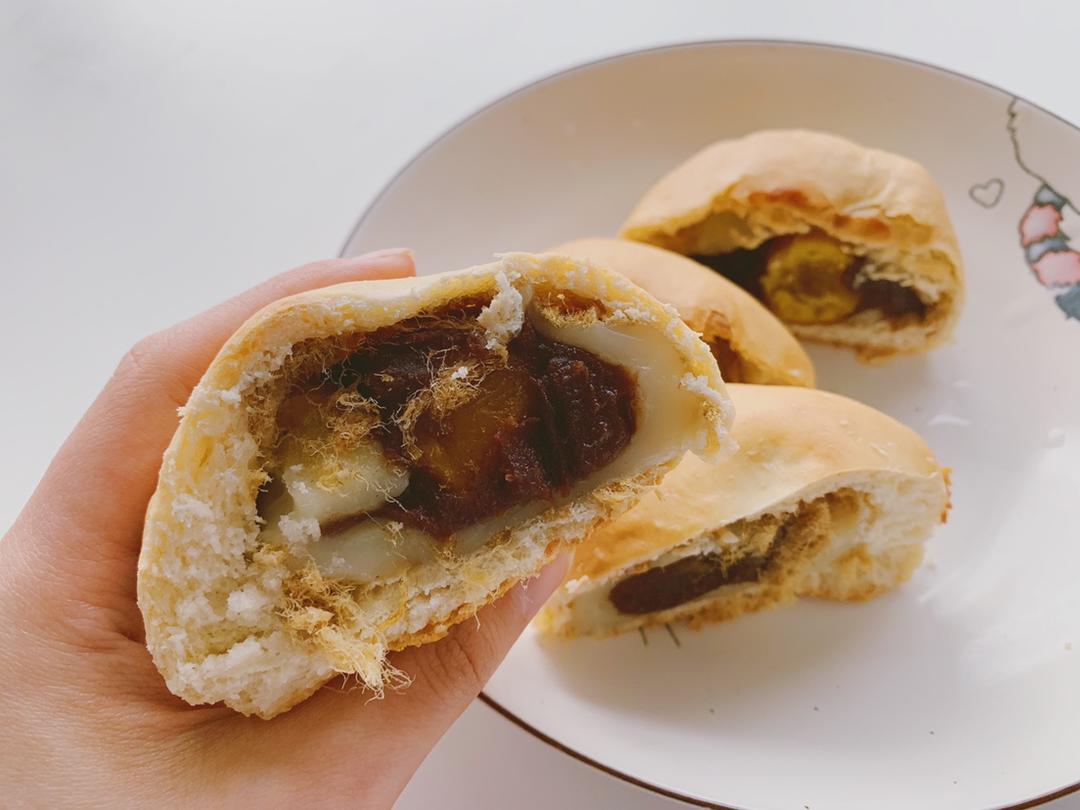麻薯肉松红豆饼——网红陷薄皮轻热量大饼【轻卡小食】