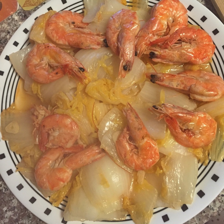 大虾炒白菜