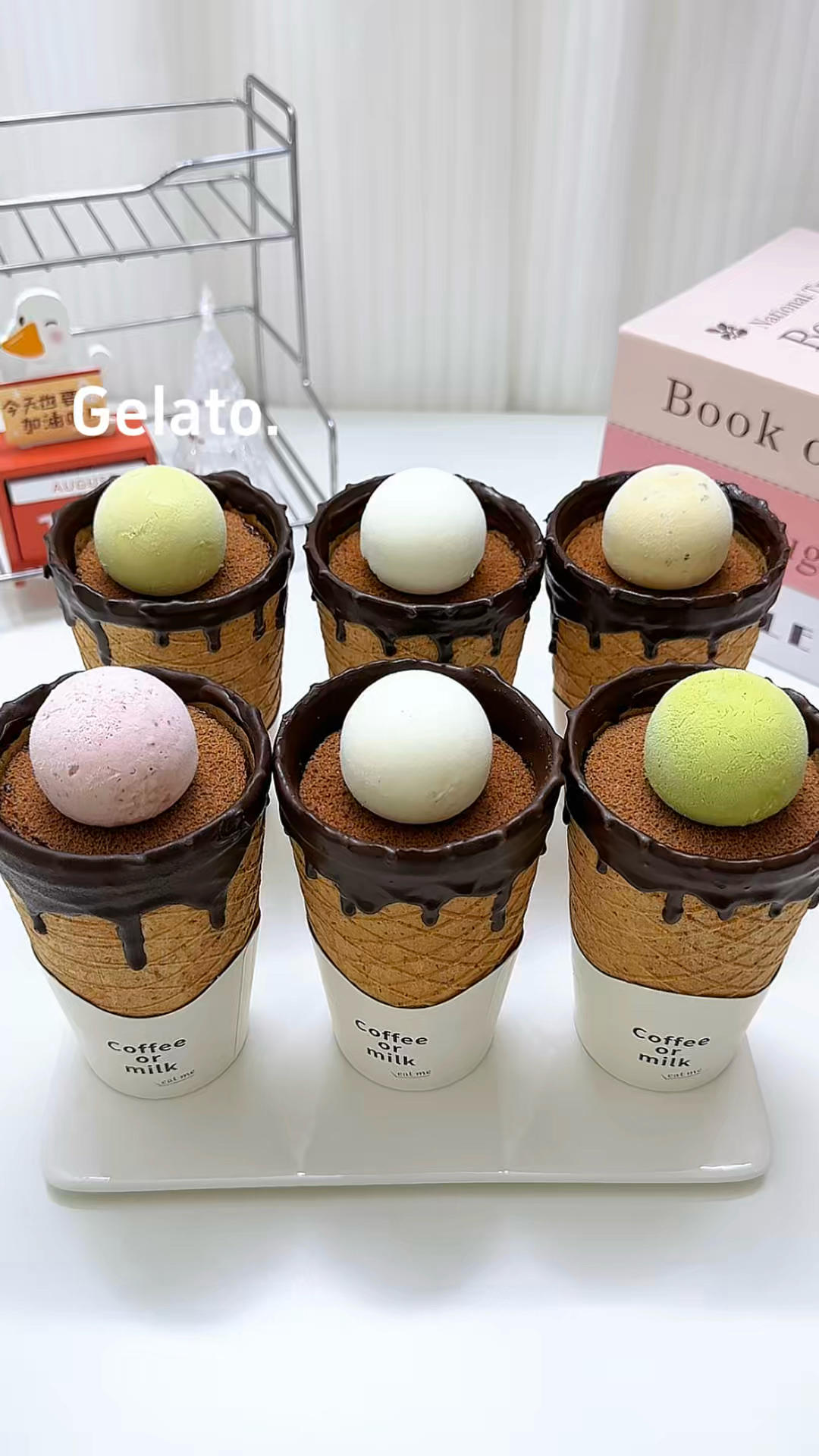 零失败❗️自制冰淇淋甜筒蛋糕杯🍦一口沦馅❗️