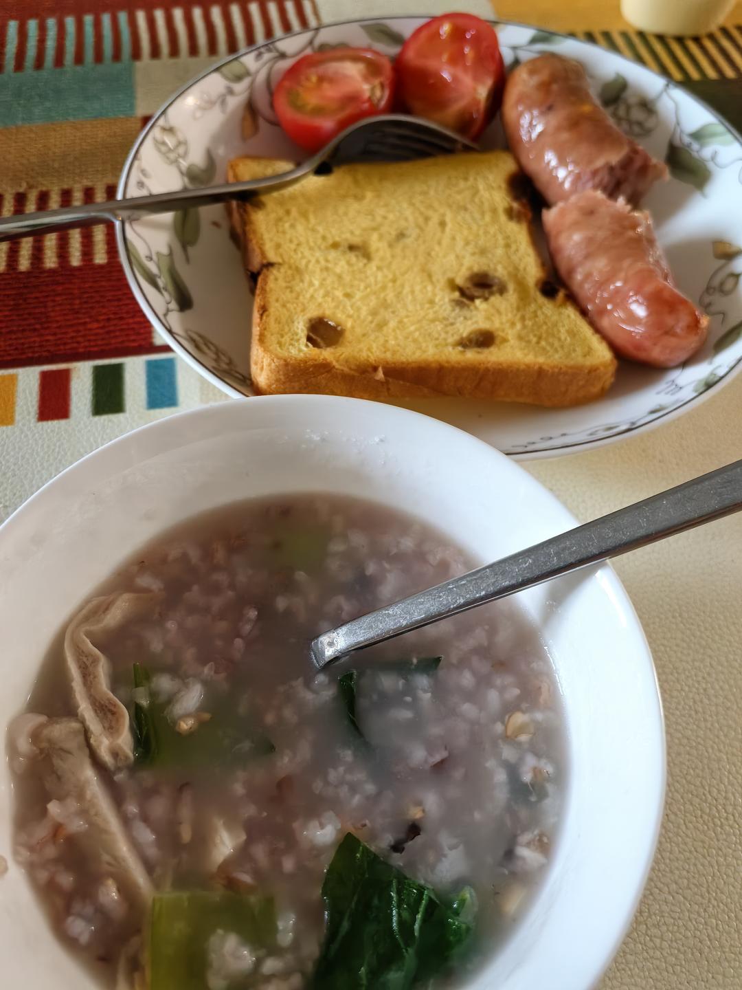 小油菜猪肚杂粮粥