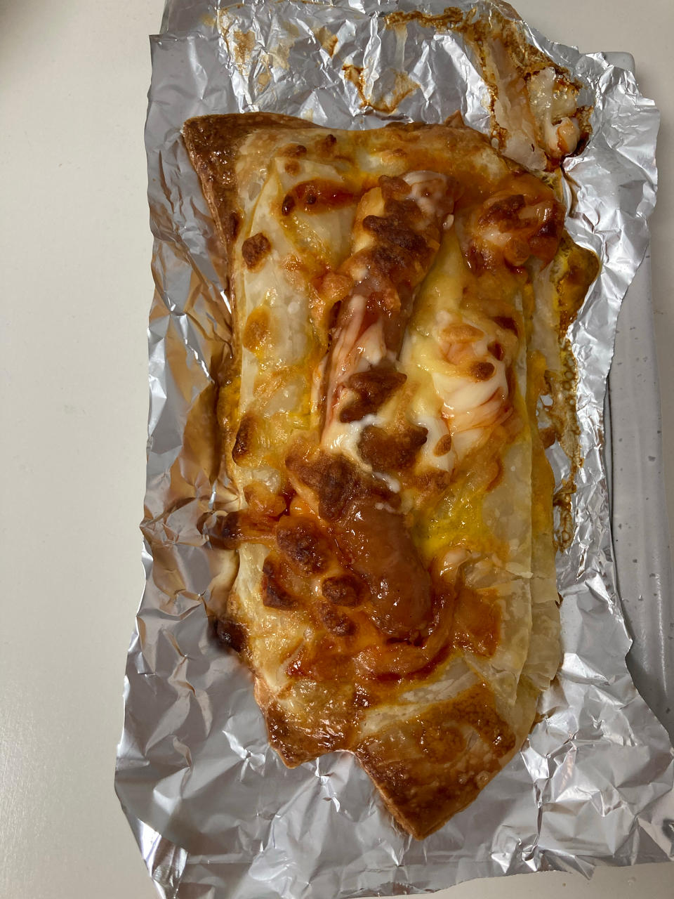 5分钟快手早餐，手抓饼版的千层火腿酥