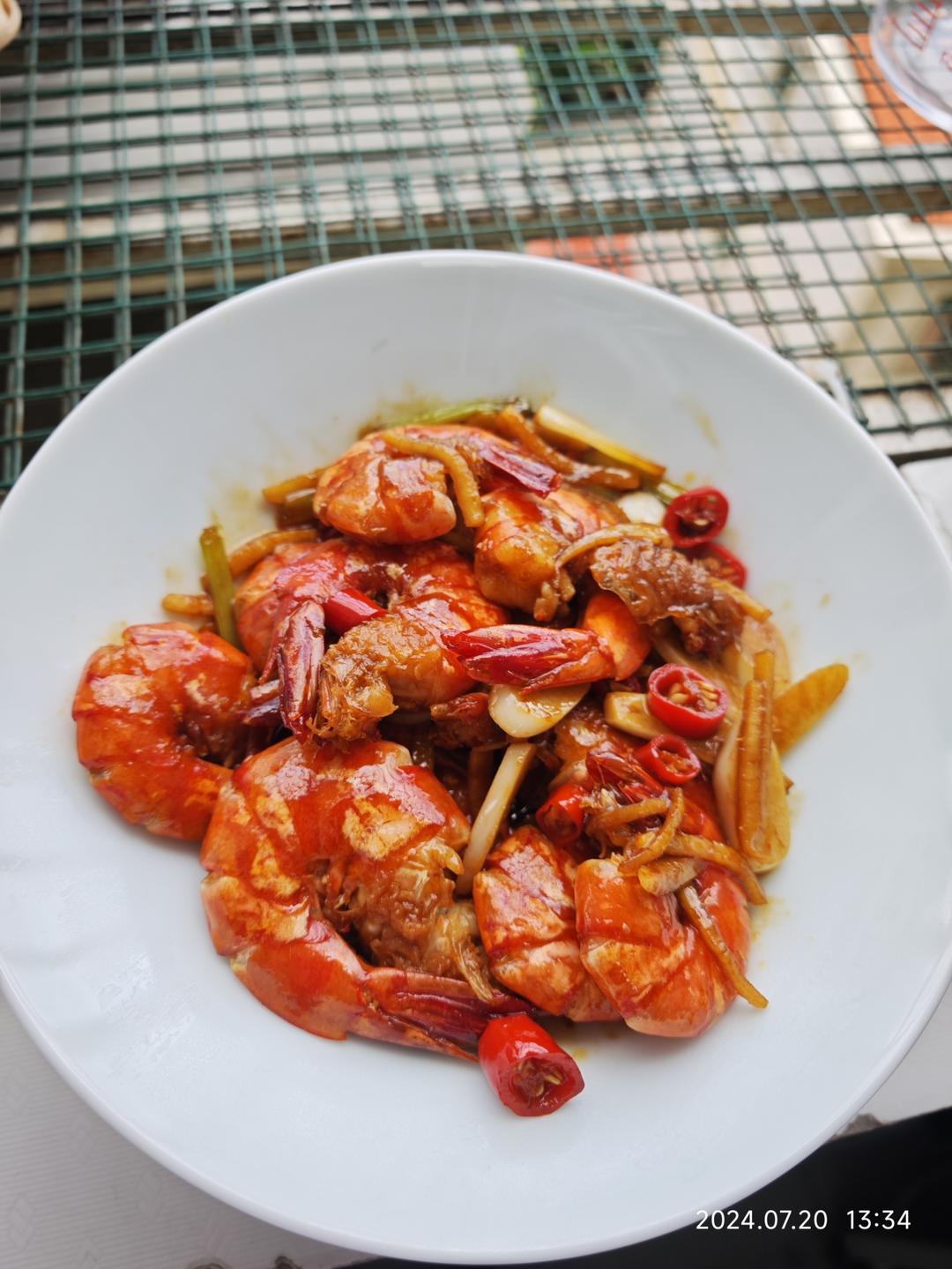 家庭版油焖大虾