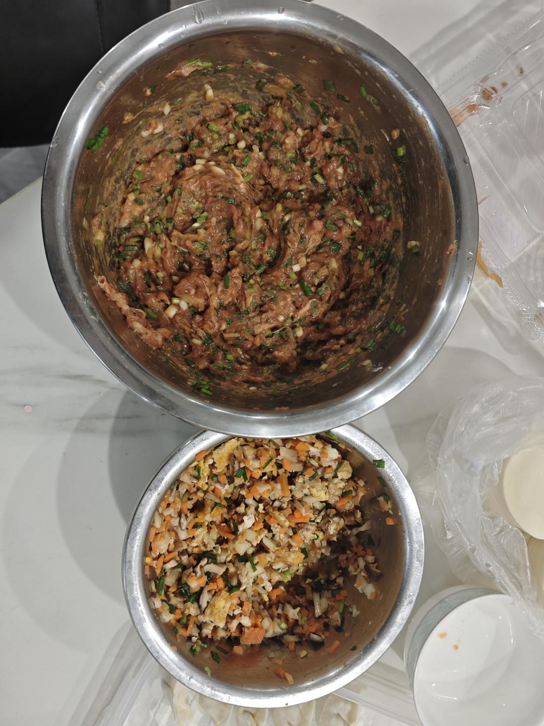 素馅饺子有绝招~这样做比肉馅好吃🤣