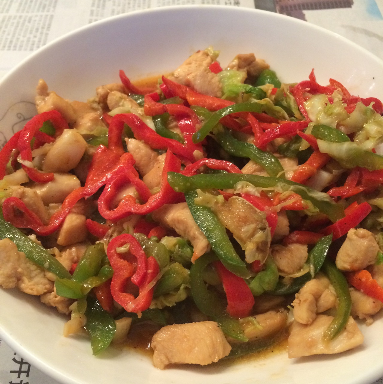 小满0做的把鸡肉炒的嫩嫩的青椒溜鸡片