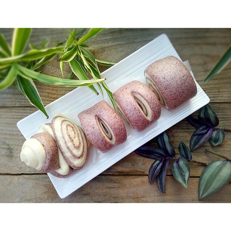 黑米双色馒头花卷（一次发酵）