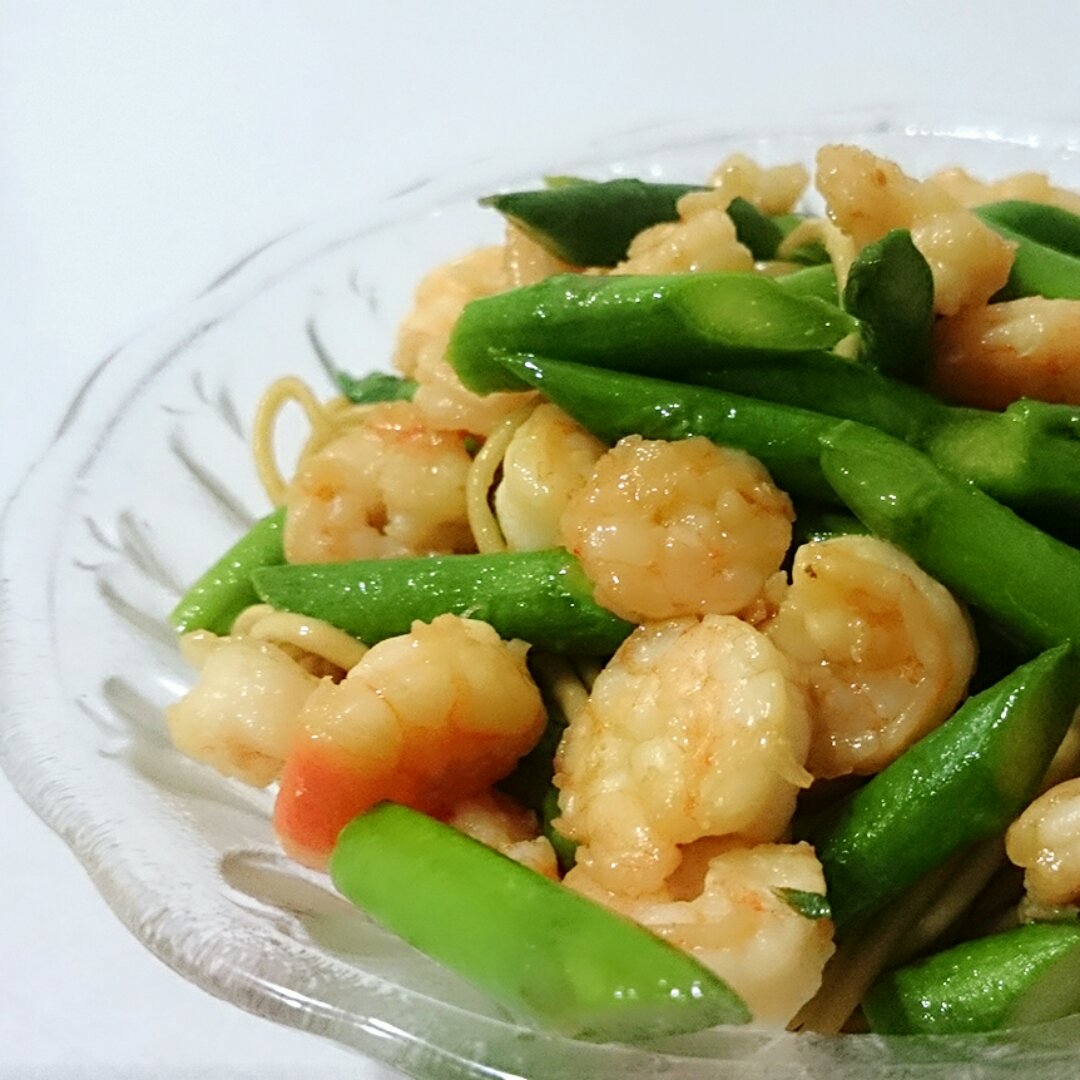 清炒芦笋虾仁
