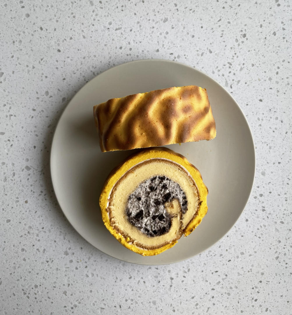 黑虎皮蛋糕卷，奥巧口味！幸亏我妈不知道用她30几个蛋（笑