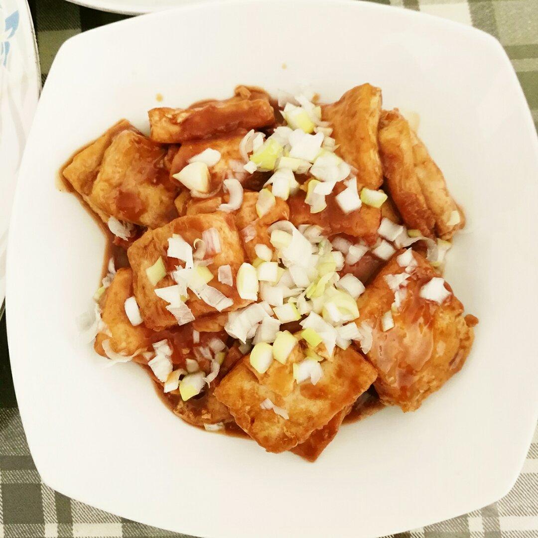 蚝油嫩豆腐