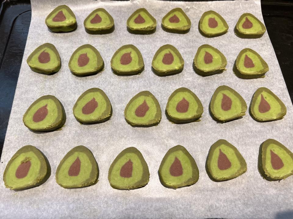 🥑免打发，免模具，清新小可爱—牛油果造型曲奇饼干