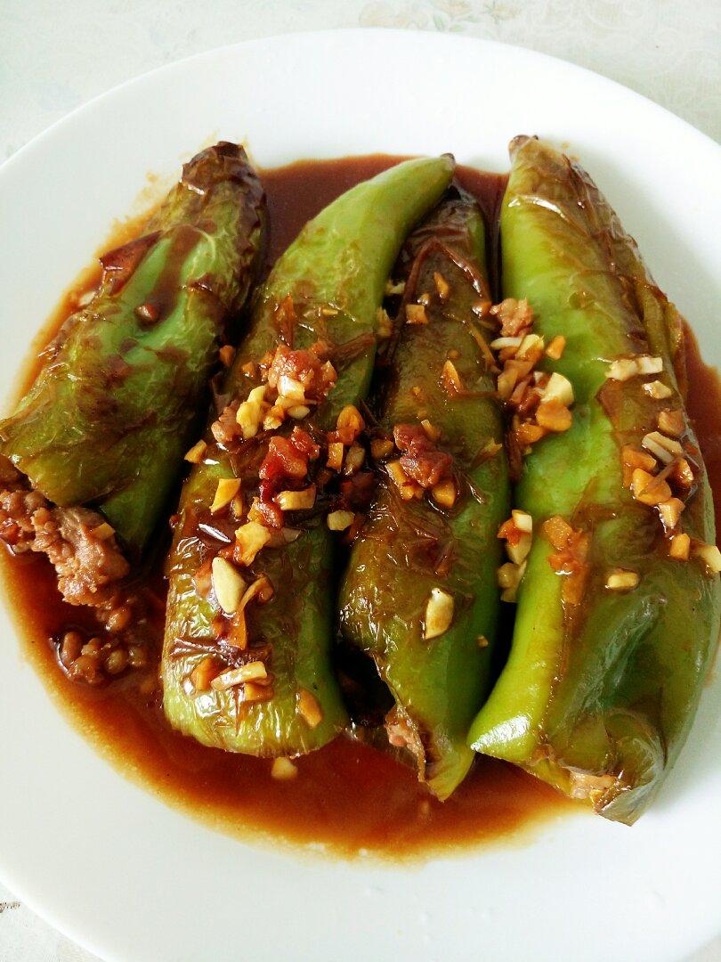 肉酿虎皮青椒