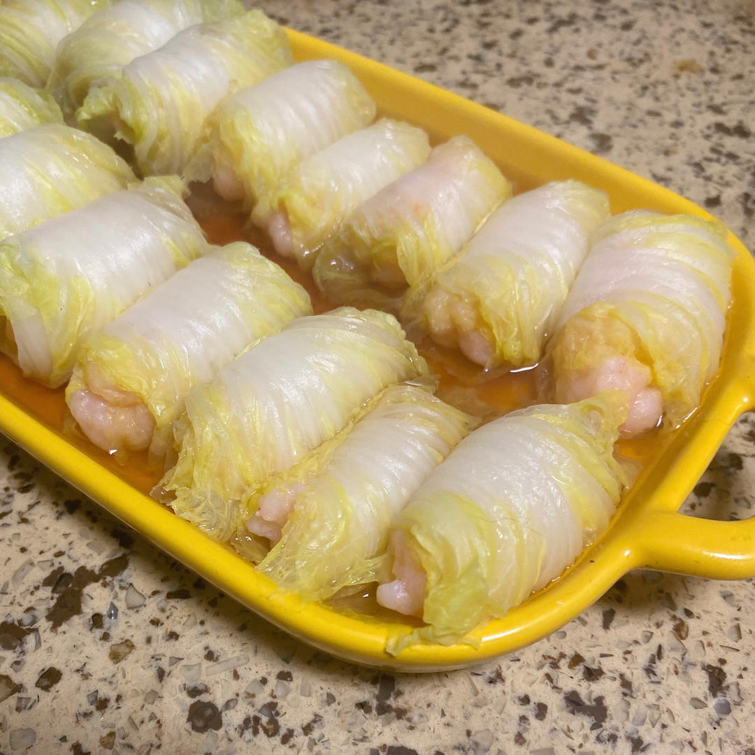 白玉卷（虾滑白菜包）       简单超快手！