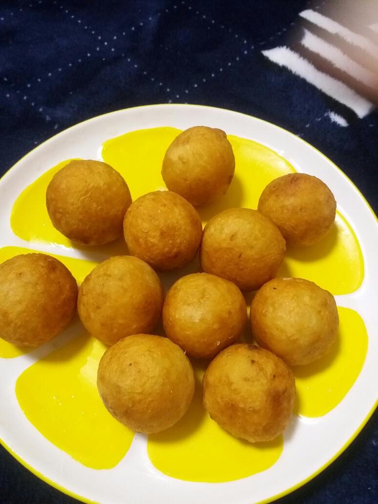 豆沙红薯丸子