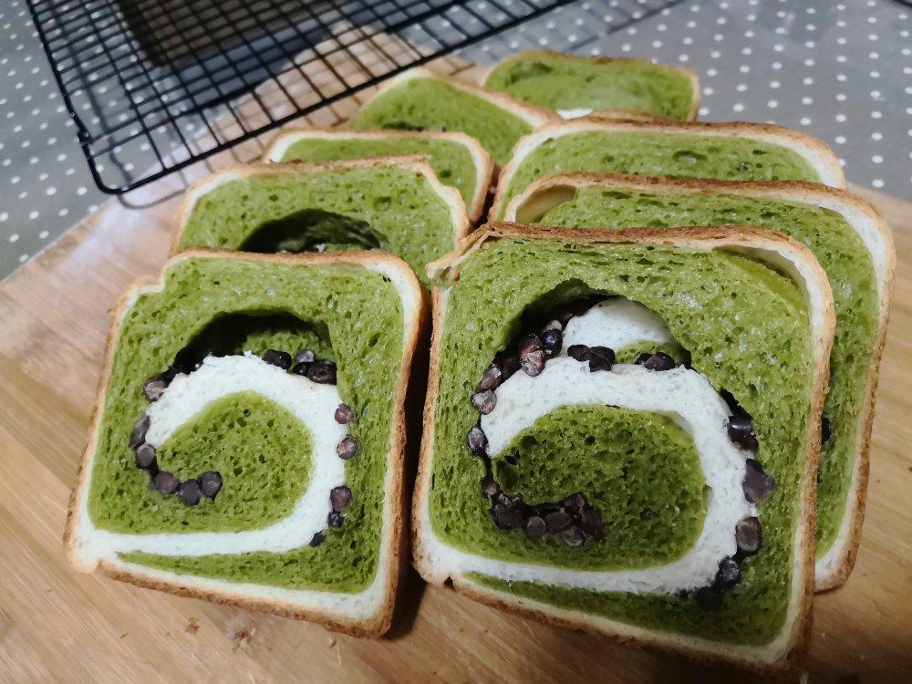 蜜豆抹茶双色吐司（波兰种）