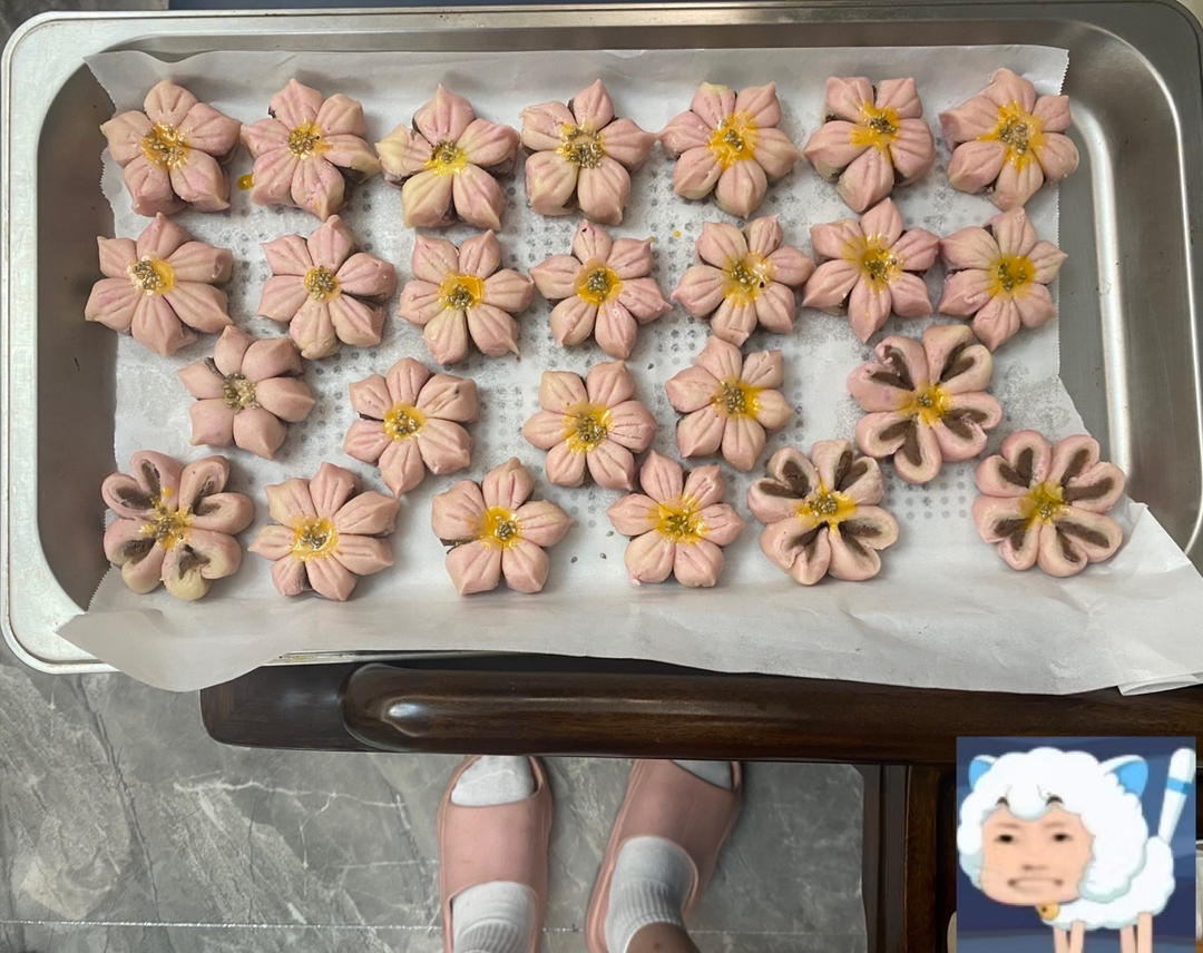 手残党版🌸桃花酥🍀四叶草酥菊花酥-不醒面 超简单