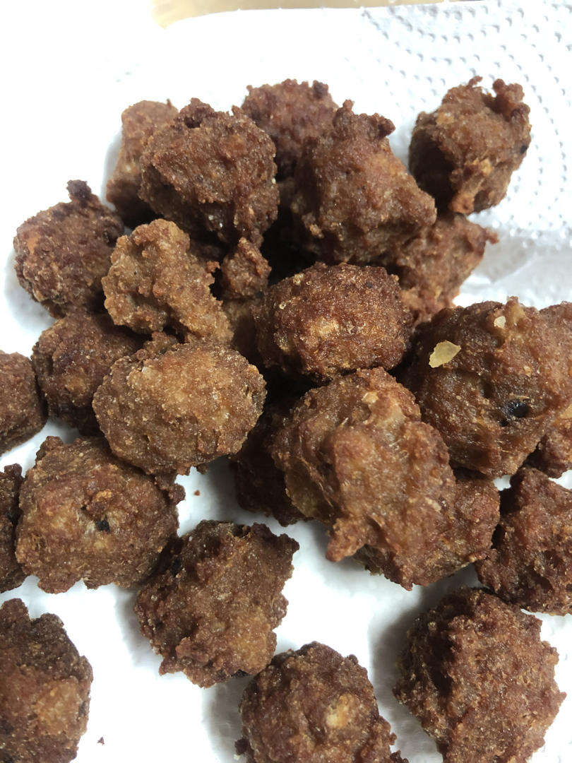 在家也能做大菜之3~“干炸丸子”