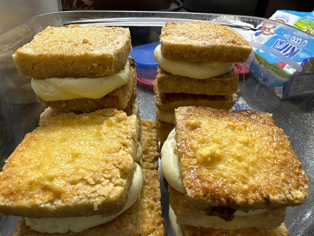 酥软馥郁的乳酪椰子三明治酥饼/烘焙视频饼干篇8