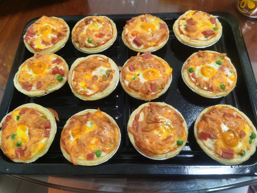 让宝宝毫无抵抗力的鹌鹑蛋披萨蛋挞杯