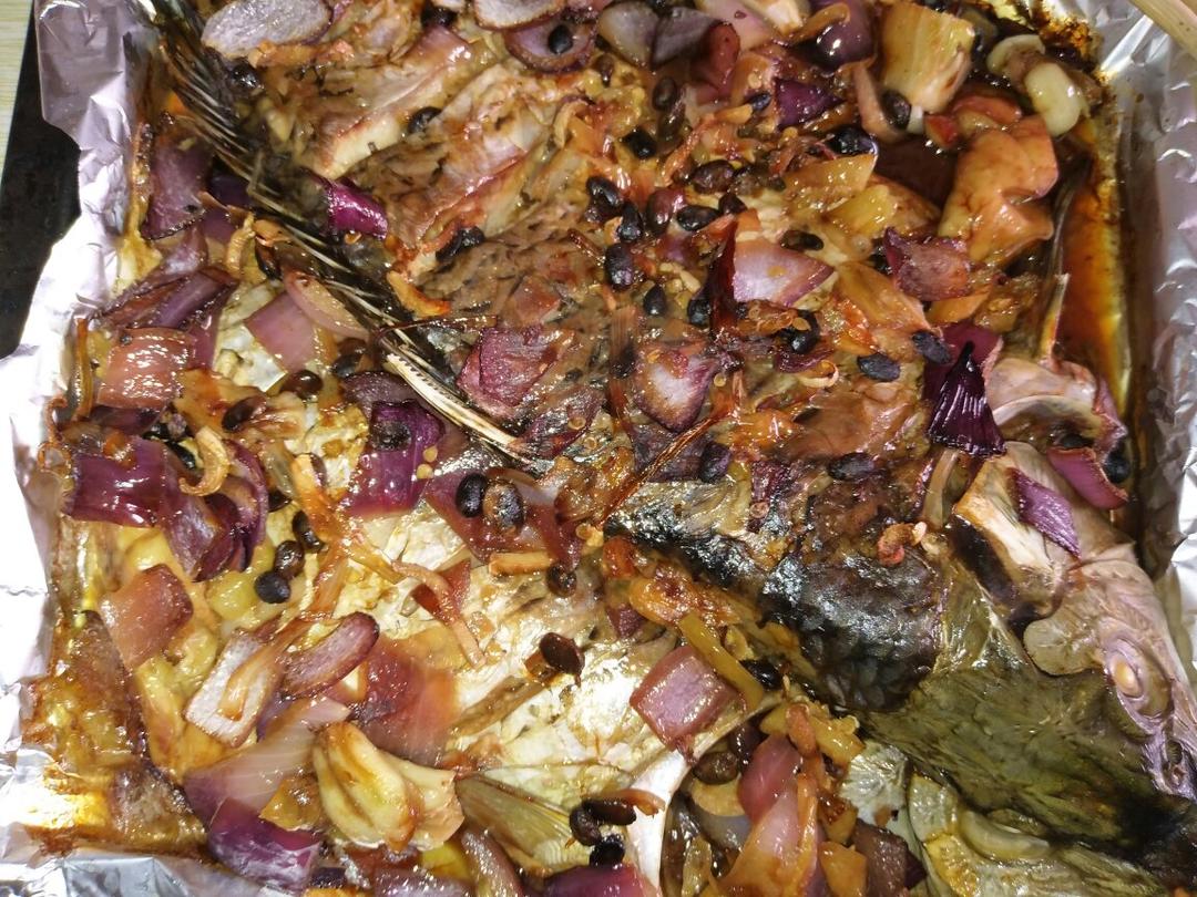 烤箱版青椒豆豉烤鱼